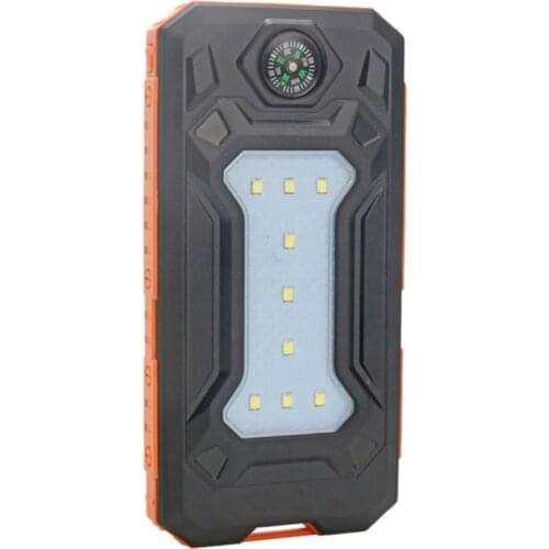 Portable 500000mah Dual-USB powerbank Waterproof Solar Power Bank for all Phone Universal Charger Batteries Not Included