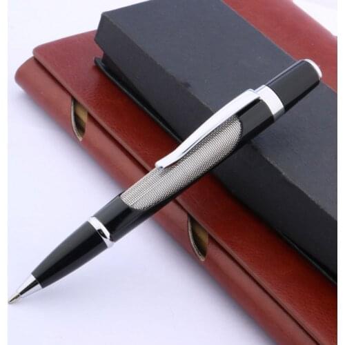Luxury High quality classic network signature metal Black Silver Trim ballpoint Pen Business Office school supplies Writing