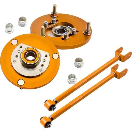 Rear Camber Control Arms + Front Camber Plate Top Hats For BMW 3 Series E46 316 318 320 323 325 330 M3 1998-2005