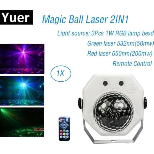 Magic Ball Disco Laser Light RGB Laser Projector Party Light DJ Lighting Effect For Wedding Disco Decoration LED Derby Lights