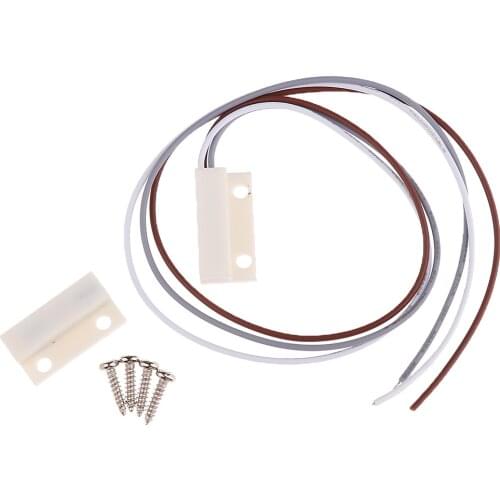 Recessed NC/NO White Wired Magnetic Reed Switch Door Window Alarm System