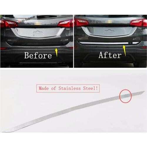 Yimaautotrims Molding Tailgate Door Strip Garnish Styling Rear Trunk Tail Gate Trim Kit Fit For Chevrolet Equinox 2017 - 2020