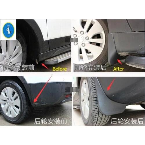Yimaautotrims Plastic Front & Rear Mud Guard Mudguards Splash Flaps Protect Cover Kit Fit For Suzuki SX4 s-cross 2014 - 2020