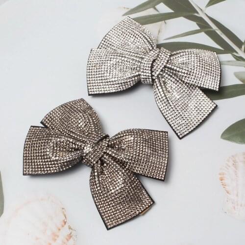 Stone Big Large Bow Barrettes Hair Clips for Women Girls Trendy Ladies Korean Fashion Hairpin Hairgrips Hair Accessories