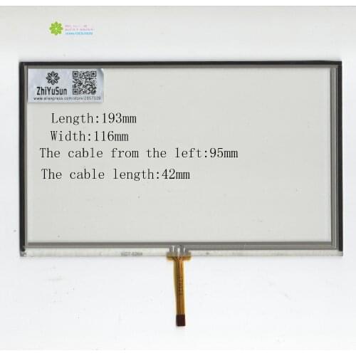 ZhiYuSun NEW KDT-5264 193mm*116mm 8inch 4 line For CarDVD touch screen panel 193*116 this is compatible