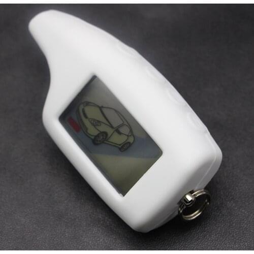 Magicar 5 LCD Remote Control Key Fob +Silicone Key Case For Russian 2 Way Car Alarm System Scher khan M5 Scher-Khan 5