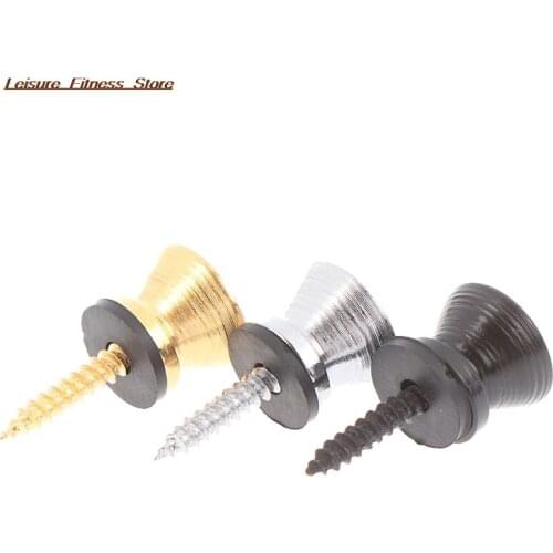 1PC Guitar Strap Locks Gold Silver Black Guitar Bass Belt Button Buckle Guitar Accessories