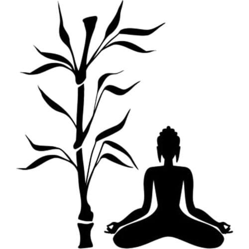 14.4cm*16.5cm Buddha Tree Fashion Car Sticker Decor Vinyl Decal