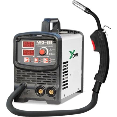 220v Small Arc Soldadura Flux Core Igbt Inverter No Gas Mma Tig Mig-255 Gasless Mig Welding Machine