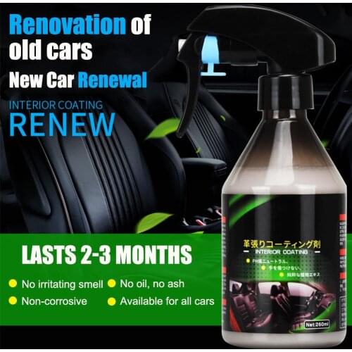260ml Car Interior Cleaner Table Wax Car Leather Seat Maintenance Agent Door Panel Retreading Agent Car Cleaning Tool