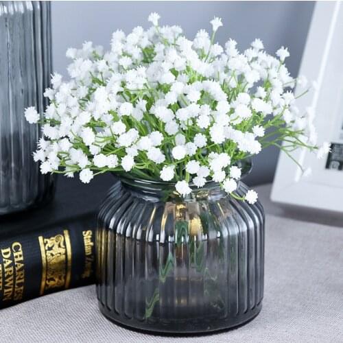 3Pcs 20cm 81 heads/bouquet artificial flowers Babysbreath Gypsophila white art sky star plants home wedding party decoration