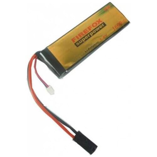 Firefox lipo battery 7.4v 1600mah 20c battery airsoft airsoft asg mm100x 30x10
