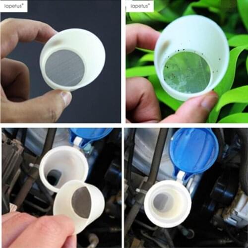 Lapetus Accessories Fit For Hyundai Tucson 2016 - 2020 Cleaning Water Wiper Tank Filter Net Molding Cover Kit Trim / Plastic