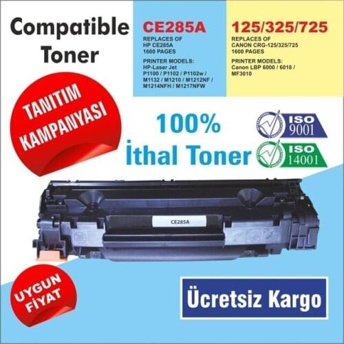 CANON CRG-725 QUATRO IMPORTED TONER LBP 6000-6030-LBP6020-MF3010 90047099