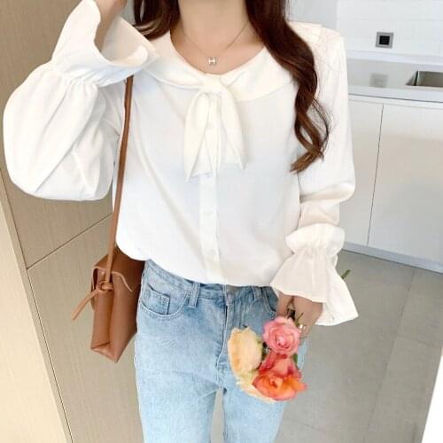 Cheap wholesale 2021 spring summer autumn new fashion casual ladies work women Blouse woman overshirt female OL BAt10046H