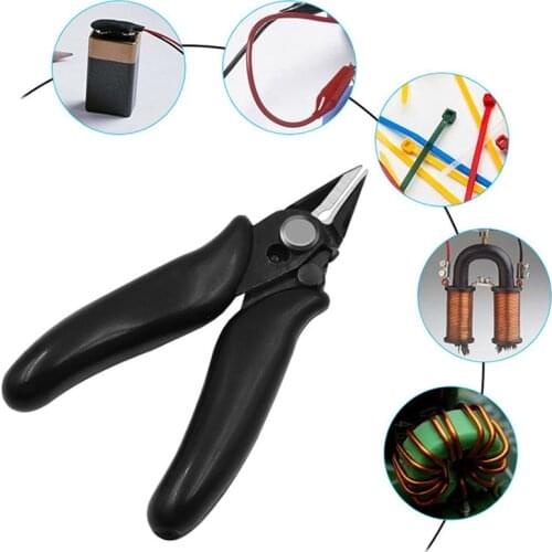 3.5 Inch Diagonal Pliers Mini Wire Flush Cutter Mini 170 Oblique Cutting Pliers Wires Insulating Rubber Handle Model Pliers