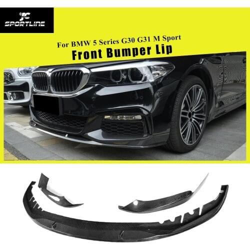 For BMW 5 series G30 G31 520i 530i 540i M Sport 2017 2018 2019 Carbon Fiber Front Bumper Lip Spoiler Splitters Apron