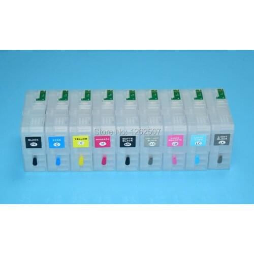 T5811-T5819 9Color Refillable ink cartridge with Chip sensor reset For Epson Stylus PRO 3890 Printer Rechargeable ink cartridges