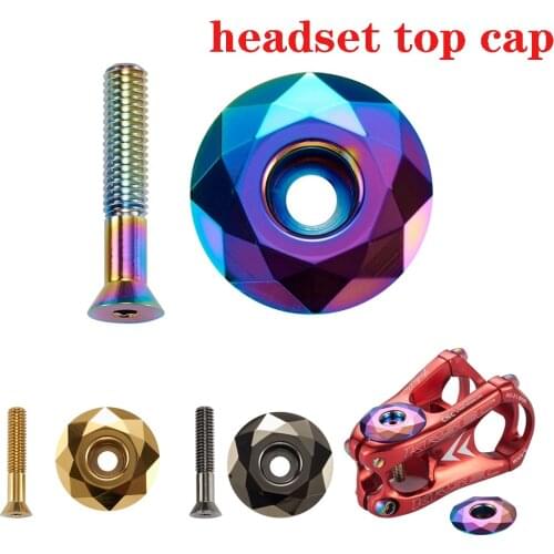 28.6mm 1 1/8" MTB Bicycle Headset 2 Bearing Sealed Top Cap Cover Alloy Mountain Bike MTB Bike Stem Top Cap Headset Cover Steerer