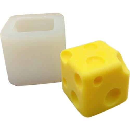 Square Cheese Silicone Mold Keychain Resin Epoxy Craft Polymer Clay Craft DIY Ornament Jewelry Candles Making Tool