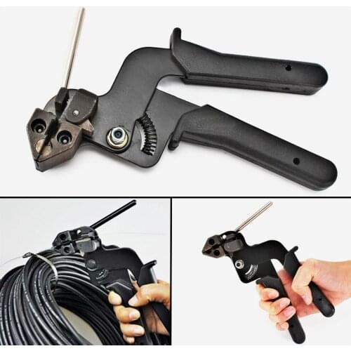 MultiFunction Heavy Duty Stainless Steel Cable Tie Tool Fasten Pliers Crimper Tensioner Cutter Hand Fastening Cable Tie
