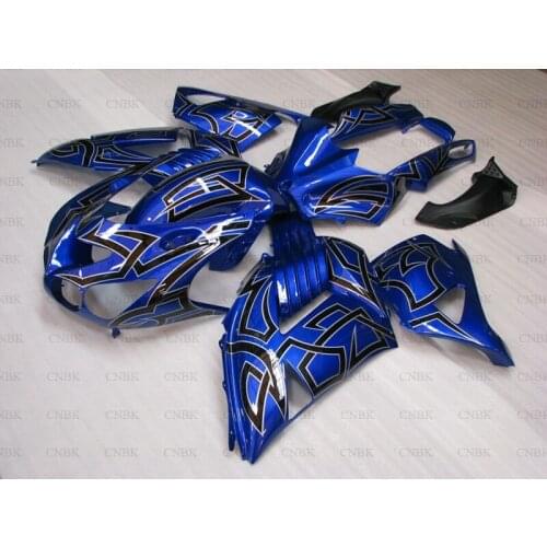 For Zx14 Zx-14r 2006 - 2011 Fairings ZZ-R1400 2009 Blue Black Bodywork for Kawasaki Zx14r 2006 Fairing Kits Unpainted