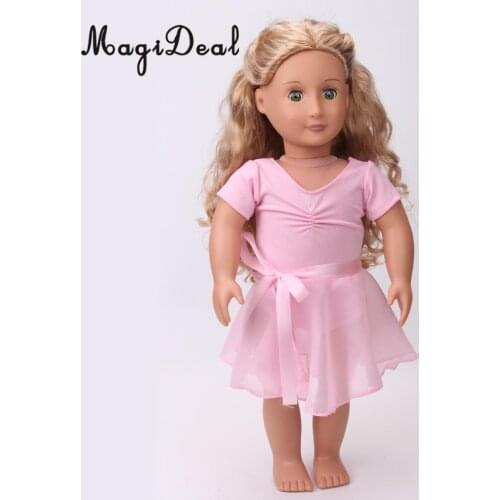 Adorable Cloth Doll Clothes Dress Ballet Outfits for 18 inch Dolls Party Accessories