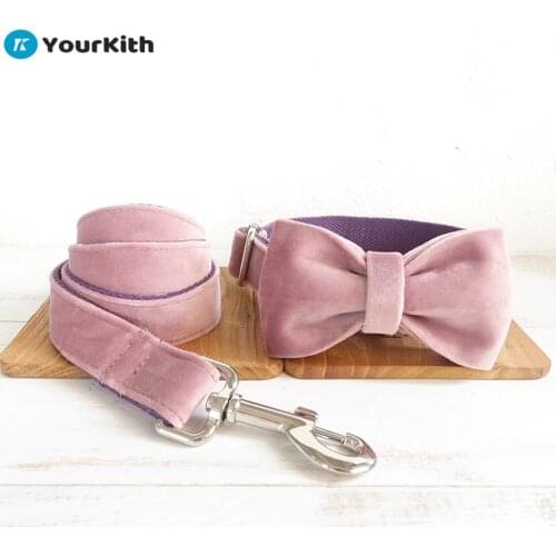 YourKith Dog Collar Personalized Dog Accessories Collar Leash Harness Pink Polyester Adjustable Length 5 Sizes Collar For Dog