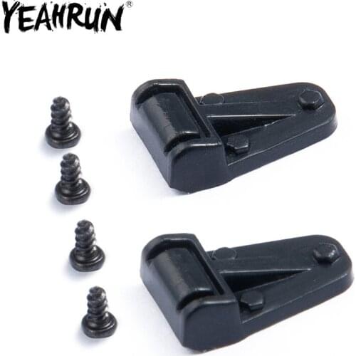 YEAHRUN Engine Cover Hinge Black ABS Plastic RC Car Parts for 1:10 RC Crawler TRX-4 TRX4 Decoration Parts