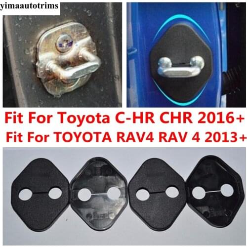 Plastic Accessories For Toyota C-HR CHR 2016 - 2021 / Rav4 2013 -2021 Auto Door Lock Buckle Protective Cover Kit Trim Interior