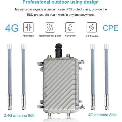 4G SIM card portable wireless router high-speed outdoor 4G LTE wireless AP Wifi router POE wifi protocol 24V POE outdoor WIFI