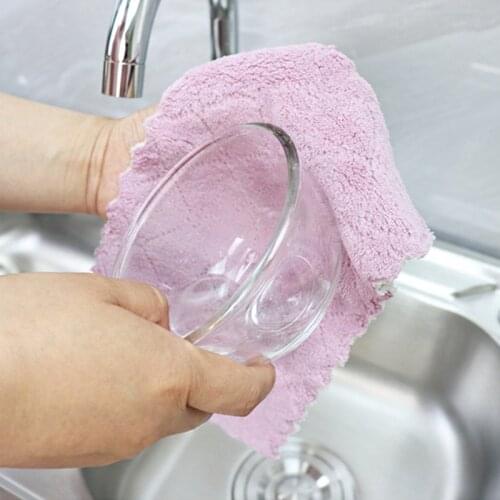 5Pcs Best Selling Dry & Wet Home Cleaning Dishrag Double-Sided Absorbent Cloth Non-Linting Dish Towel for Kitchen Bathroom Bar