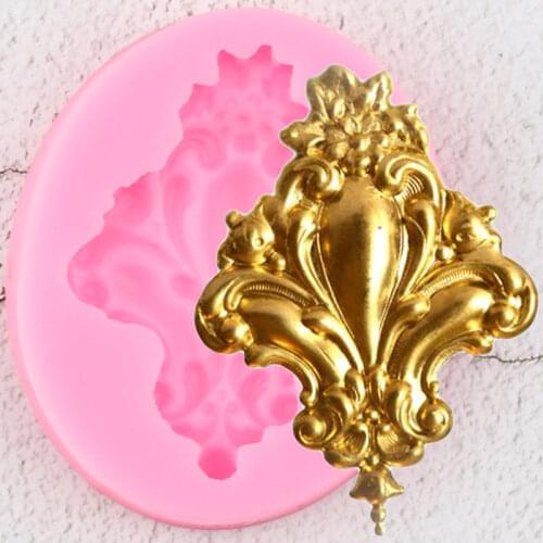 DIY Flower Border Silicone Mold Scroll Relief Cupcake Topper Fondant Cake Decorating Tool Candy Clay Chocolate Gumpaste Moulds
