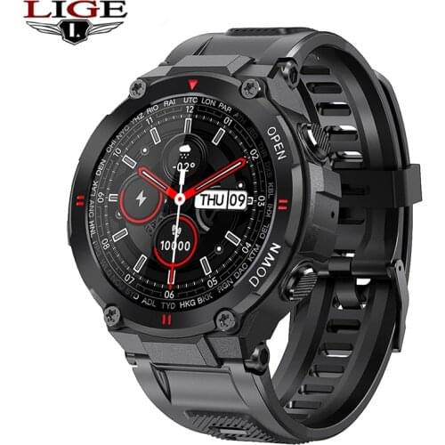 LIGE 2021 New Smart watch Men sports Fitness bluetooth Call multi-function music Control alarm Clock reminder Men smart watch