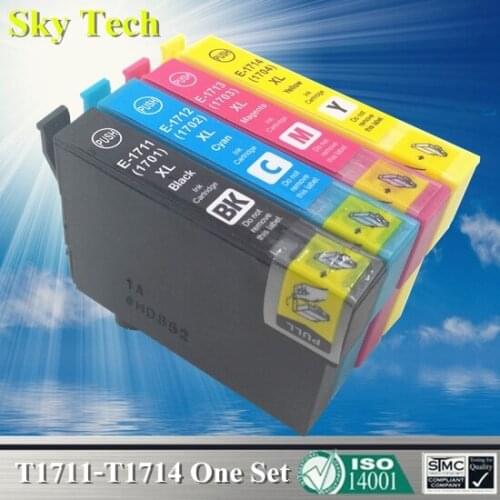 4X Compatible Cartridges For T1711 - T1714 , For Epson XP-33 XP-103 XP-203 XP-207 XP-303 XP-306 XP-403 XP-406 XP-313 XP-413