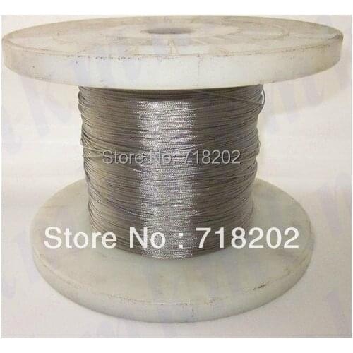 100m per lot Stainless steel 304 wire rope 1*7 0.3 mm diameter(no nylon/pvc coated)