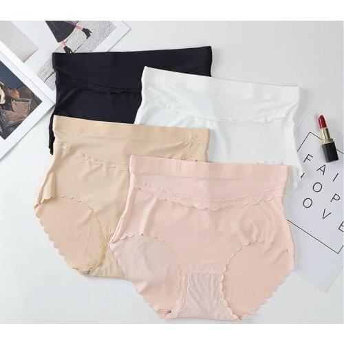 Panties For Women Fashion Seamless Panties Women Underwear Female Comfort Intimates Sexy Lingerie Mid-Waist Briefs Solid Color