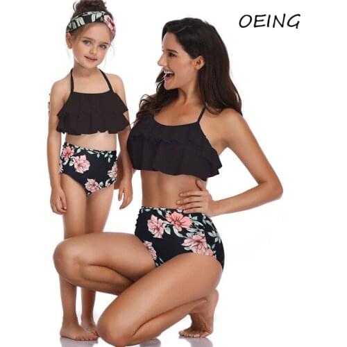 2 Peice Sets Womens 2021 Bathing Suit Women Floral High Waisted Swimsuit Print Sexy Bikini Swimsuit Women