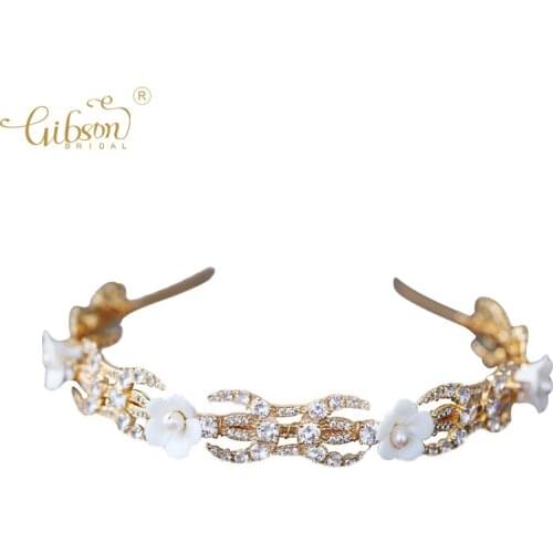 Mixed Styles Zircon Freshwater Pearl Bridal Headpiece Tiara Wedding Hairband Jewelry Women Hair Band Crown