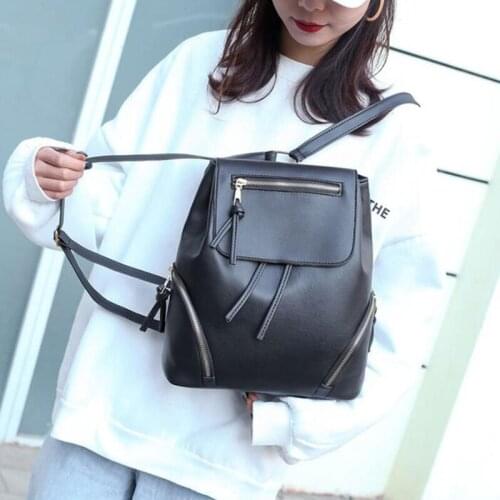 Women Backpack Female High Quality Soft Leather Book School Bags For Teenage Girls Sac A Dos Travel Back Rucksacks Mochilas