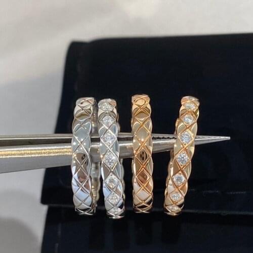 Inspired design new inlaid diamond-shaped stacking ring can be customized exquisite and elegant charm ladies silver jewelry