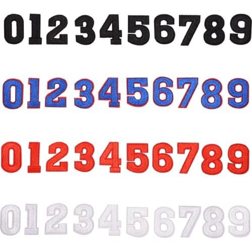 10 types Digital number Series For Clothes Iron on Embroidered Patches For Hat Jeans Sticker Sew-on DIY Ironing Patch decor