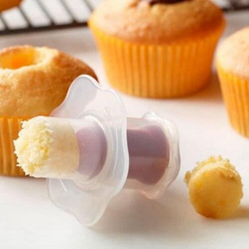 2Pcs Mini Cake Core Remover Pies Cupcake Cookies Cutter Cake Decorating Tools Bakeware Kit Home Baking Mould Confectionery Tools