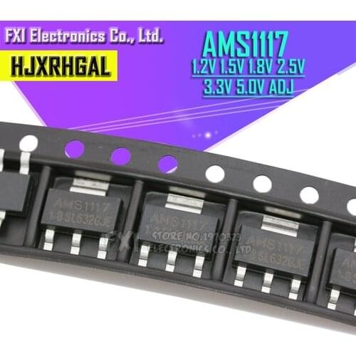 50PCS AMS1117 series AMS1117-3.3V AMS1117-ADJ AMS1117-1.8V AMS1117-1.2V AMS1117-5.0V AMS1117-2.5V AMS1117-3.3 AMS1117-5.0