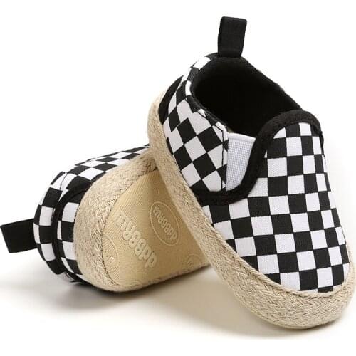 2020 Baby Toddler Shoes Striped First Walkers Canvas Soft Sole Infant Sneakers Anti-slip Newborn Baby Boys Girls Classic Shoes