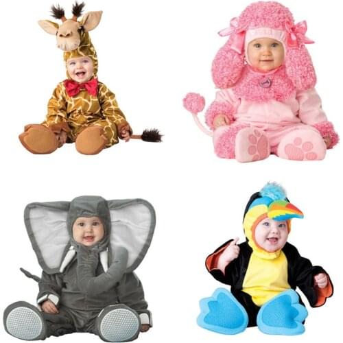 2021 Halloween Costume Baby Boy Clothes Girls Monkey Polar Bear Romper Kids Clothing Set Baby Hat Socks Toddler Cosplay Set