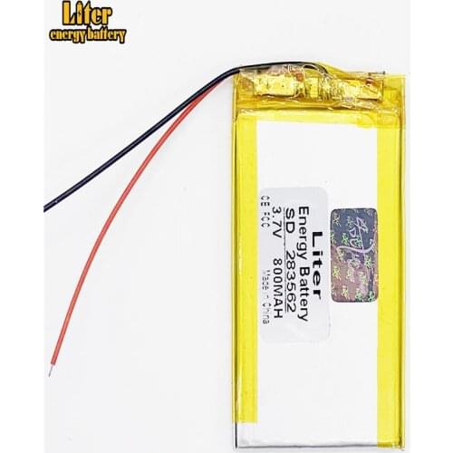 283562 3.7V 800mAh MP3 GPS navigation vehicle for the solar energy super thin battery