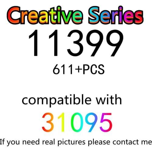 611PCS 11399 Building Block Toy Creative Series 31095 Assembled Building Block Childrens Toy Gifts