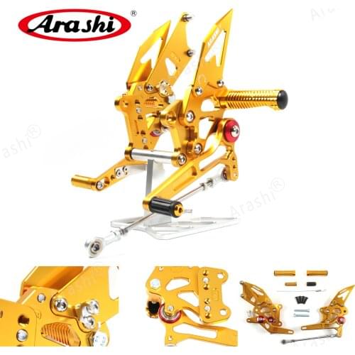 Arashi CNC Adjustable Footrest For KAWASAKI NINJA 250R / EX250J / EX250J SE 2008 2009 2010 2011 2012 Motorcycle Pedals