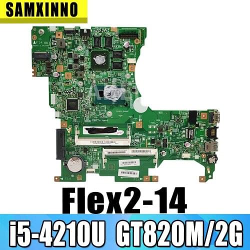 Free shipping FRU:5B20G36415 FOR Lenovo Flex2-14 Laptop Motherboard LF14M 448.00X01.001 i5-4210U CPU DDR3 GT820M/2G Tested